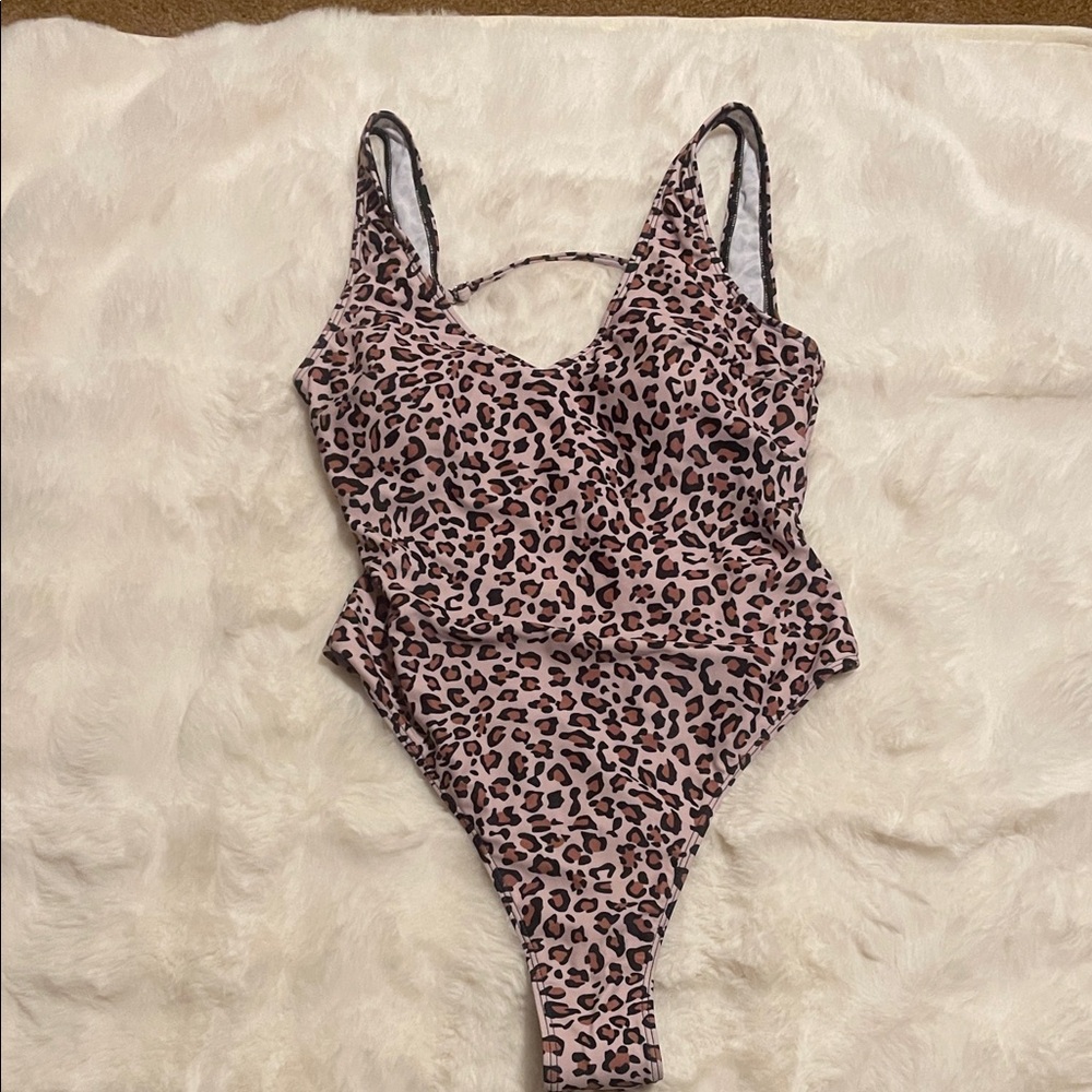 Leopard Print One-Piece Swimsuit